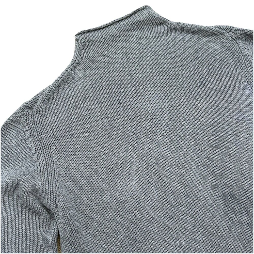 J.Crew Mock Neck Cotton Sweater Heavy Knit Pullover Long Sleeve Size Large - Picture 8 of 8